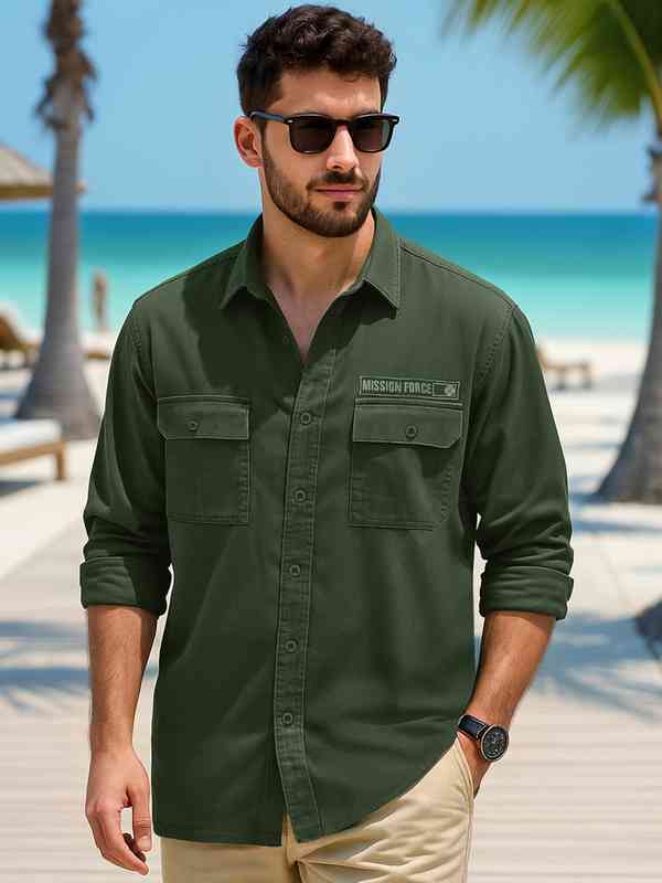 Men Dark Green Shirts - Buy Men Dark Green Shirts online in India Men Dark Green Shirts - Buy Men Dark Green Shirts online in India