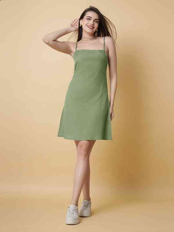 Olive Green Dresses - Buy Olive Green Dresses online in India