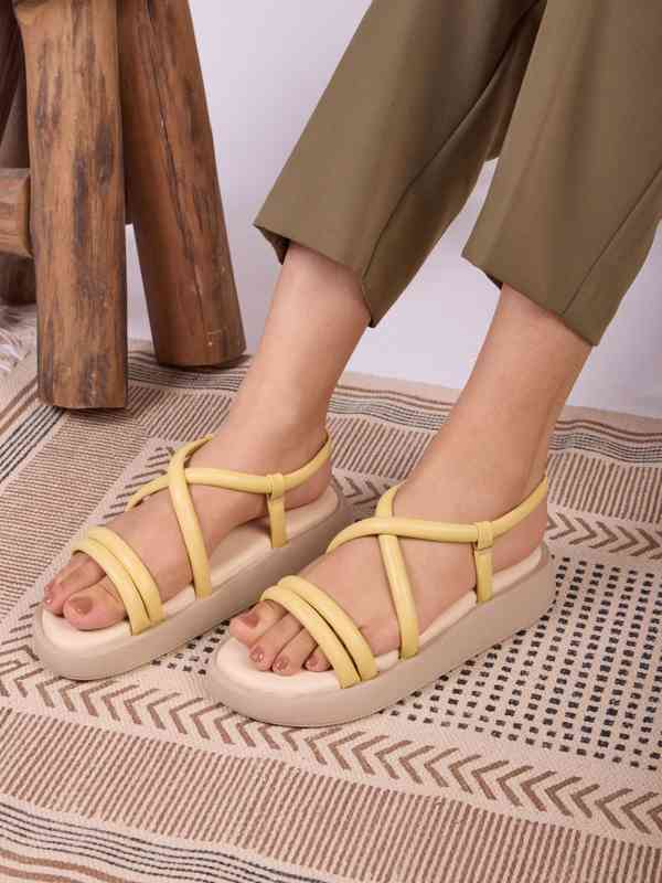 Yellow Women Heels Sandal - Buy Yellow Women Heels Sandal online