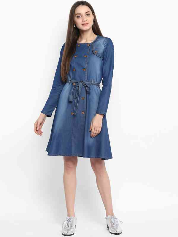 Denim Dress Women And Dresses - Buy Denim Dress Women And