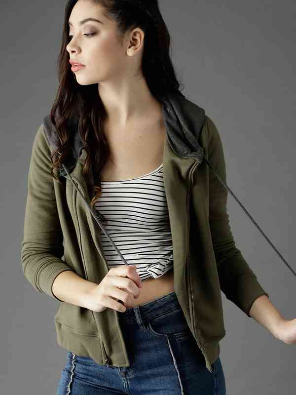 Roadster Women's Olive Green Sweatshirt Women's Juniper