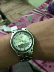 Buy CASIO Youth Series Men Silver Dial Analog Digital Watch AW 80D