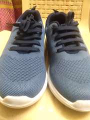 Navy Blue Woven Design Running Shoes 