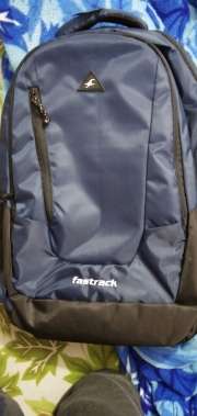 Fastrack unisex navy blue solid backpack sales