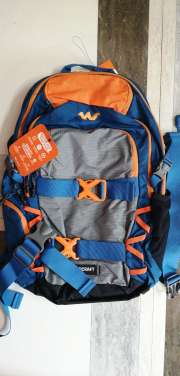 Buy Wildcraft Unisex Grey Blue Buckler Patterned Laptop Backpack