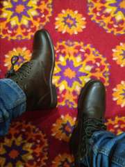 Buy Red Tape Men Coffee Brown Solid Leather Mid Top Flat Boots