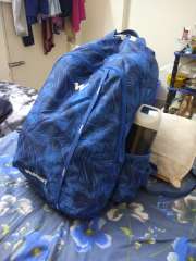 wildcraft men blue graphic backpack