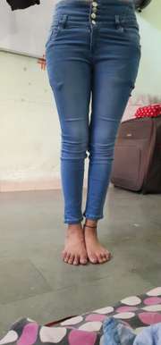 Purple Feather Women Blue Skinny Fit 