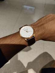 MINIMA Men Off White Analogue Watch 
