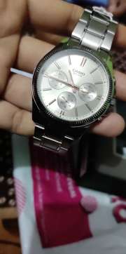 Buy Casio Enticer Men Cream Analogue Watch A1078 MTP 1375D 7A2VDF
