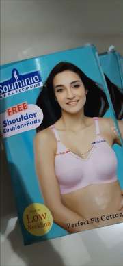 Buy SOUMINIE Women's Soft Fit Cotton Skin Non Padded Bra-44D at