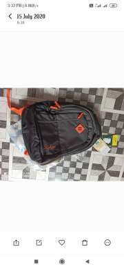 skybags footloose leo 03 grey & black color block backpack