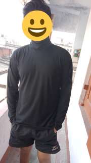 Buy GRITSTONES Men Black Solid High Neck T Shirt - Tshirts for Men