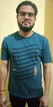 Buy HRX By Hrithik Roshan Men Teal Blue Printed Pure Cotton T Shirt -  Tshirts for Men 1700871