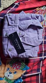 Tokyo Talkies Women Purple Solid Denim Jacket (L) by Myntra
