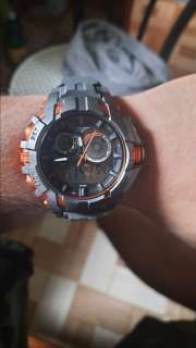 Buy Sonata Men Grey Analogue Digital Chronograph Watch 77045PP03