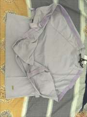 HRX by Hrithik Roshan Women White Blue Dyed Round Neck Crop Pure Cotton  T-shirt
