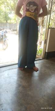 Buy Women Blue Loose Fit Solid Parallel Denim Cropped Trousers online   Looksgudin