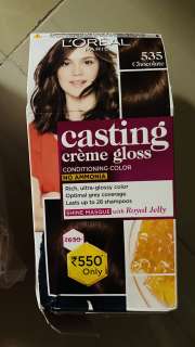 Buy LOreal Paris Casting Creme Gloss Hair Color 323 Sonams Dark Chocolate  1595 gm Online at Best Price  Beauty L3