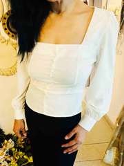 Buy Harpa White Square Neck Top - Tops for Women 13532724 | Myntra