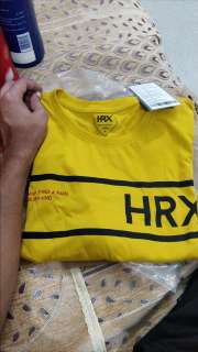 Buy HRX By Hrithik Roshan Men Yellow Printed Cotton Pure Cotton T