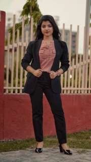 Buy H M Women Black Cigarette Trousers Trousers for Women