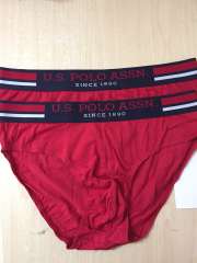 Buy U.S. Polo Assn. Men Pack Of 2 Red Solid Briefs Y9I006 125 P2 L - Briefs  for Men 10913340