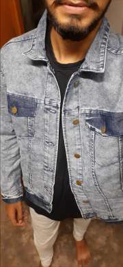 Buy HIGHLANDER Men Blue Solid Denim Jacket - Jackets for Men 10144537