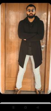 Buy H M Men Black Solid Long Hooded Cardigan Sweaters for Men