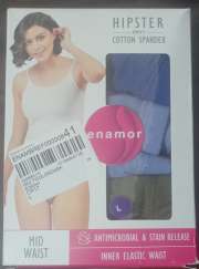 Buy Enamor Women Pack Of 3 Assorted Mid Waist Full Coverage Cotton