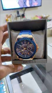 Guess blue dial top multifunction men's watch w1049g2