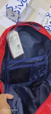 Buy Tommy Hilfiger Unisex Red Brand Logo Print Laptop Backpack