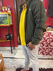 Buy The Indian Garage Co Men Black & Mustard Yellow Embroidered Varsity  Jacket - Jackets for Men 7102934