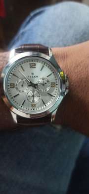 Buy Titan Men Silver Toned Dial Watch 1698SL01 Watches for Men