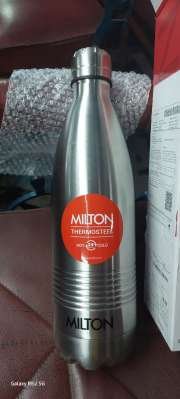 Milton Duo DLX 1000 Thermosteel - Botella de agua fría y caliente, 24  horas, 1 litro, color blanco