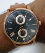 Buy Titan Men Black Leather Analogue Watch 90100WL02 Watches for