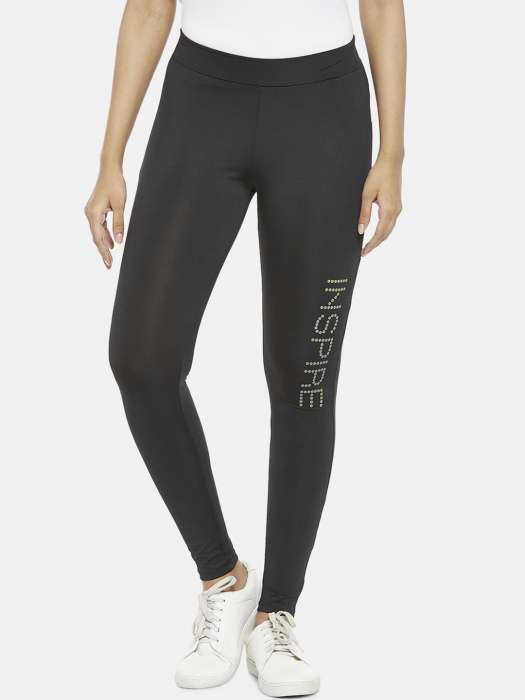 Only Black High Rise Track Pants