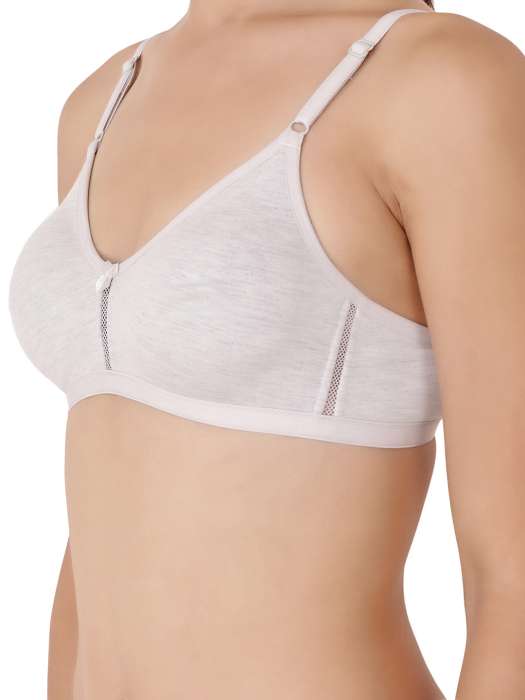 Buy Tailor and Circus Puresoft Anti-Bacterial Beechwood Modal Lounge  Bra-White Online