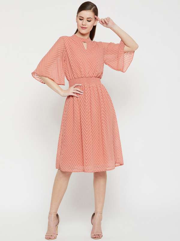 Peach striped dress shop