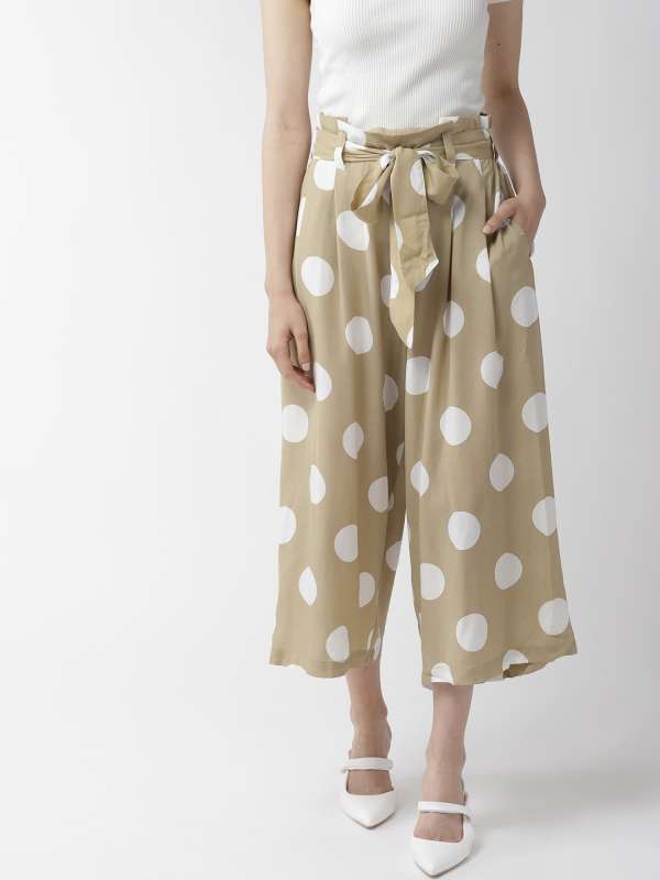 printed palazzo pants myntra