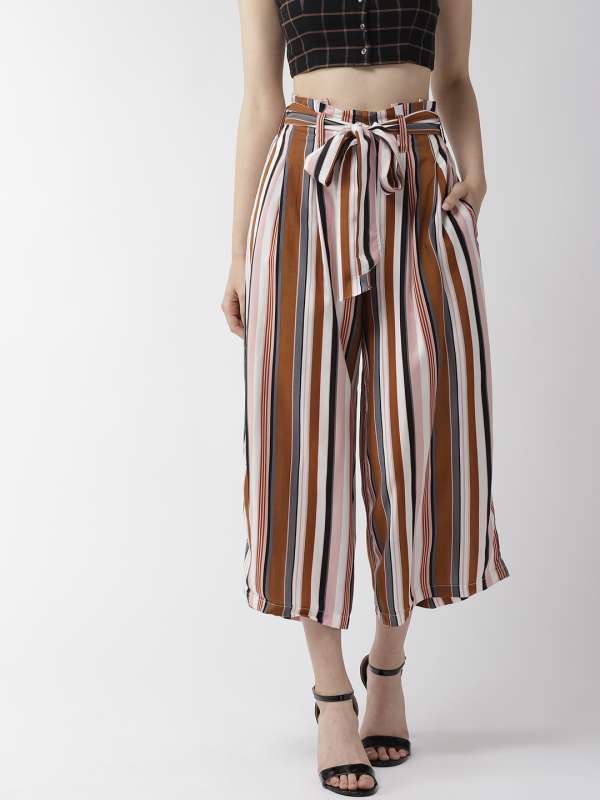 printed palazzo pants myntra