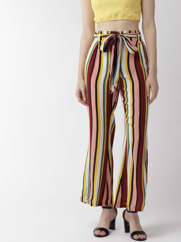 printed palazzo pants myntra