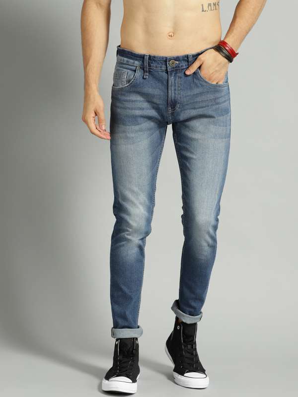 Gap Men Blue Resin Rinsed Jeans In Super Skinny Fit With Gapflex