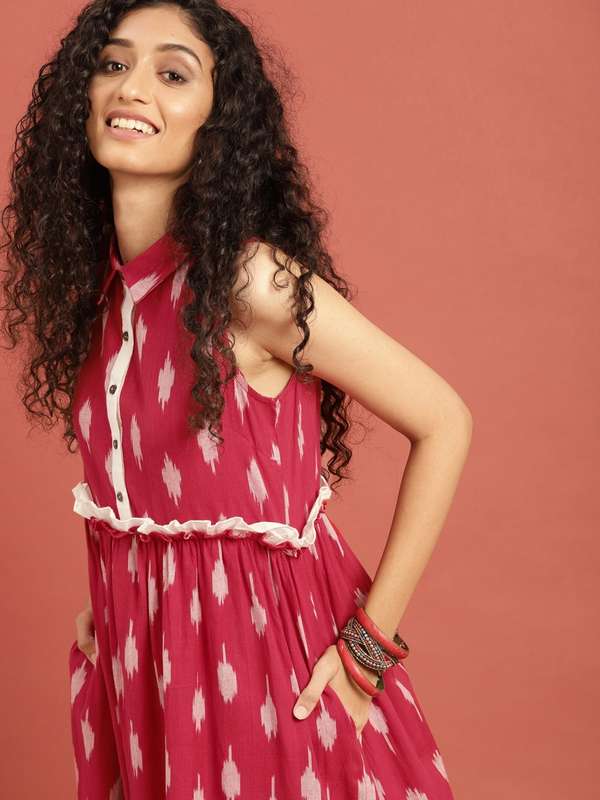 ikkat long frocks online
