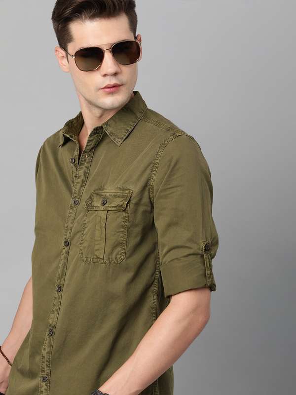 Olive Green Shirts - Buy Olive Green 