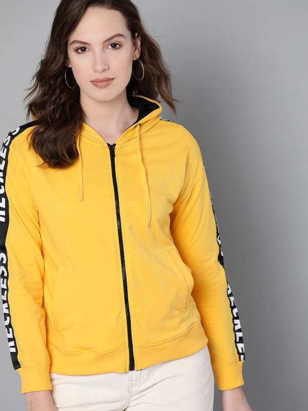 yellow sweatshirt ladies