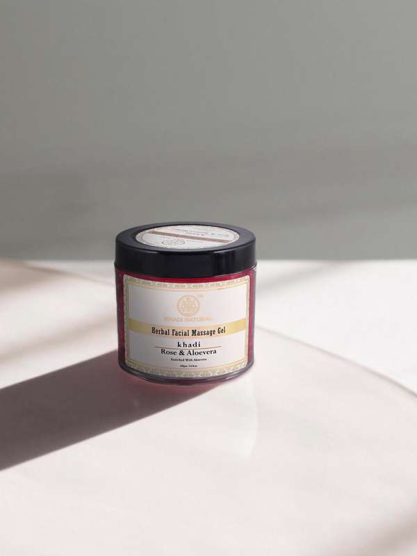 Khadi natural rose & aloe vera herbal face massage gel online