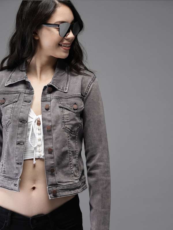 Grey jeans and blue on sale denim jacket