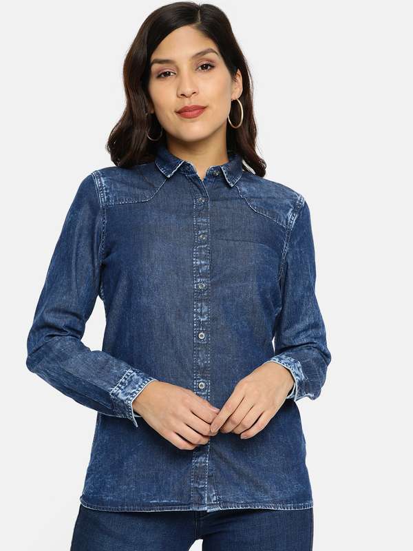denim shirts myntra