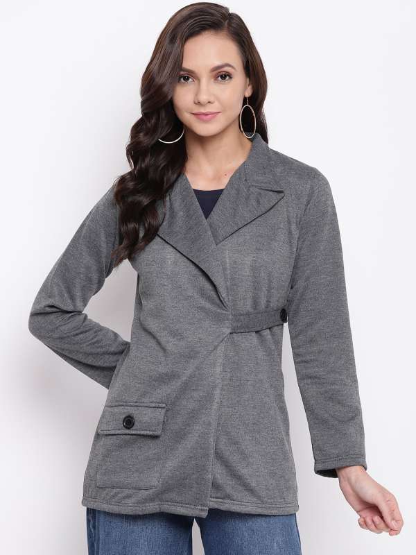 Charcoal grey jacket womens sales